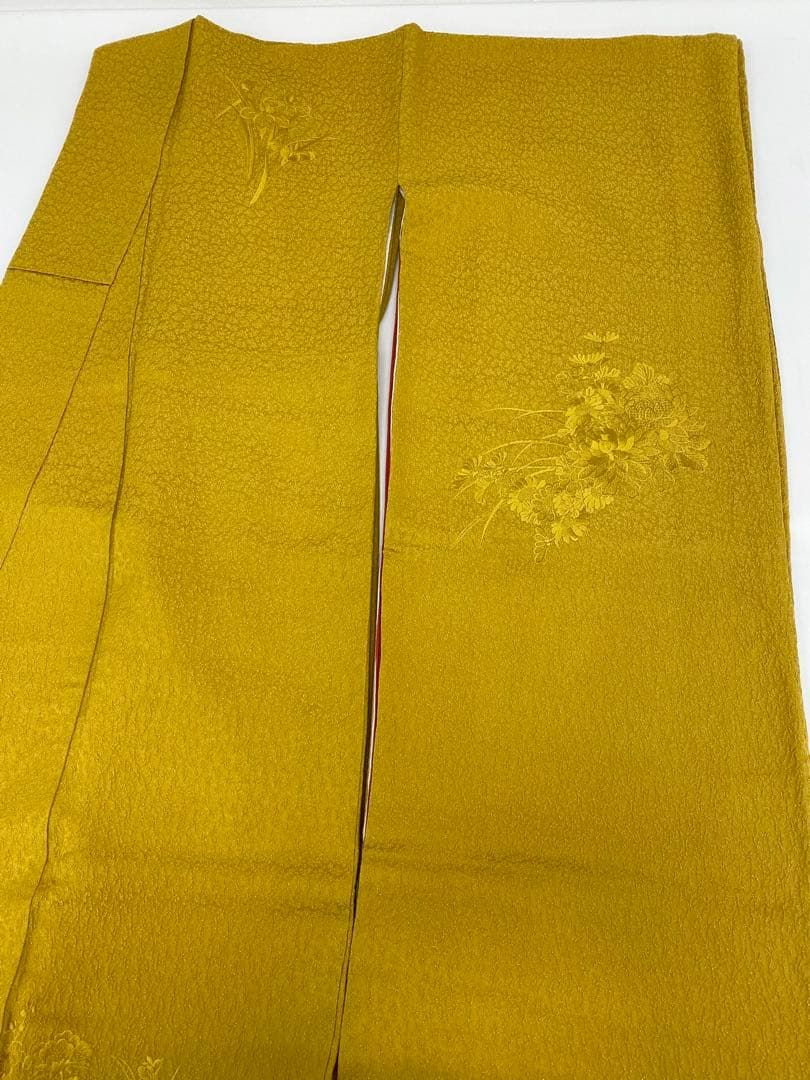 振袖 豪華 銀通し 刺繍 紋意匠 重ね衿 ふり布 褄下簡易比翼 身丈167cm 