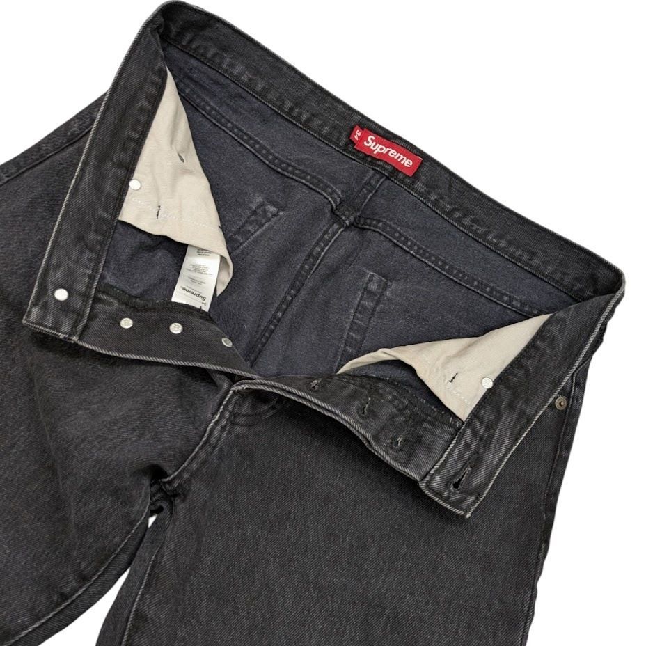 24SS SUPREME Supreme シュプリーム STONE WASHED BLACK SLIM JEAN 