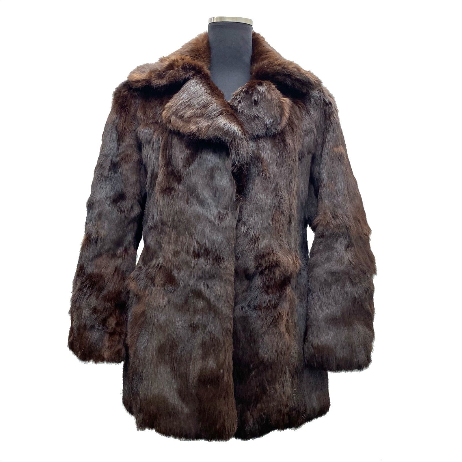 GINZAAZUMA 毛皮コート ファーコート リアルファー ブラウン袖丈55cm