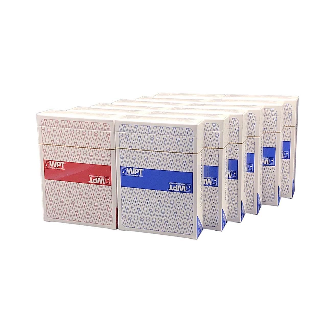 新着商品 1002WPT赤 青×6セット 12個 防水 プラスチック ポーカー用プラスチックトランプ W-Berry GGpoker WPT