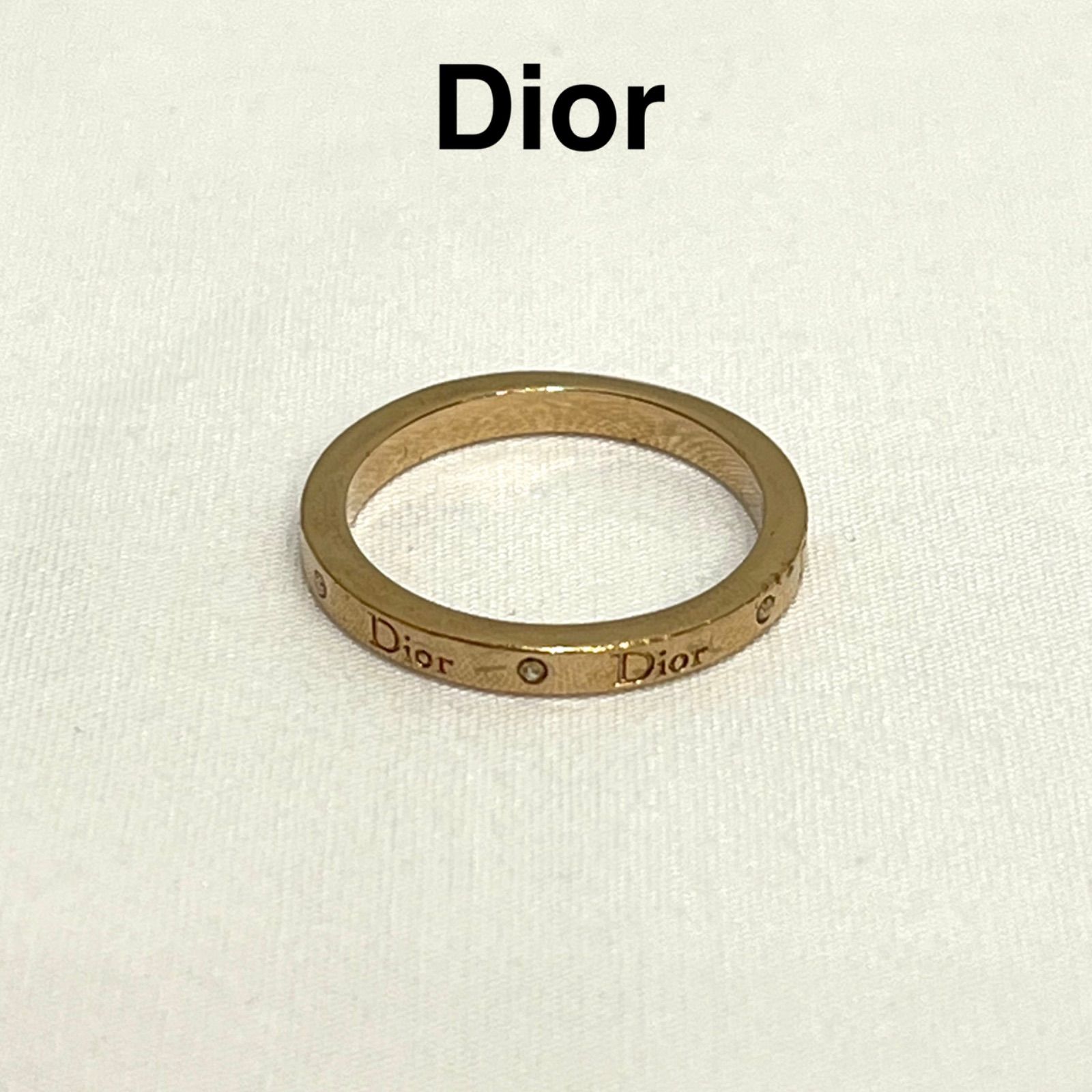 Dior ディオール ラインストーン リング レディース13号 - メルカリShops