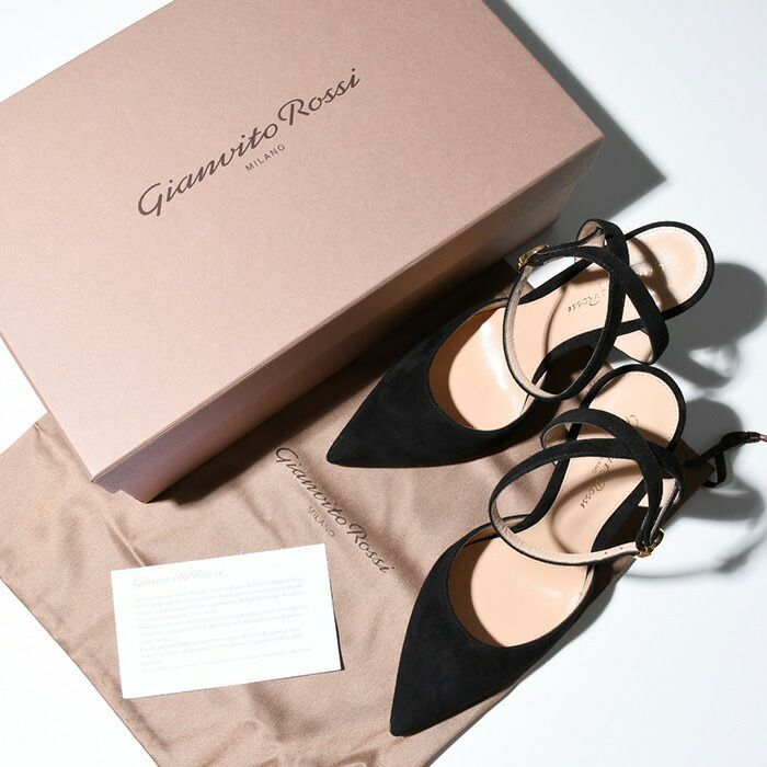 【Gianvito Rossi】HOLLY D'ORSAY スエード＆レザー パンプス Gianvito Rossi】HOLLY D'ORSAY スエード＆レザー パンプス