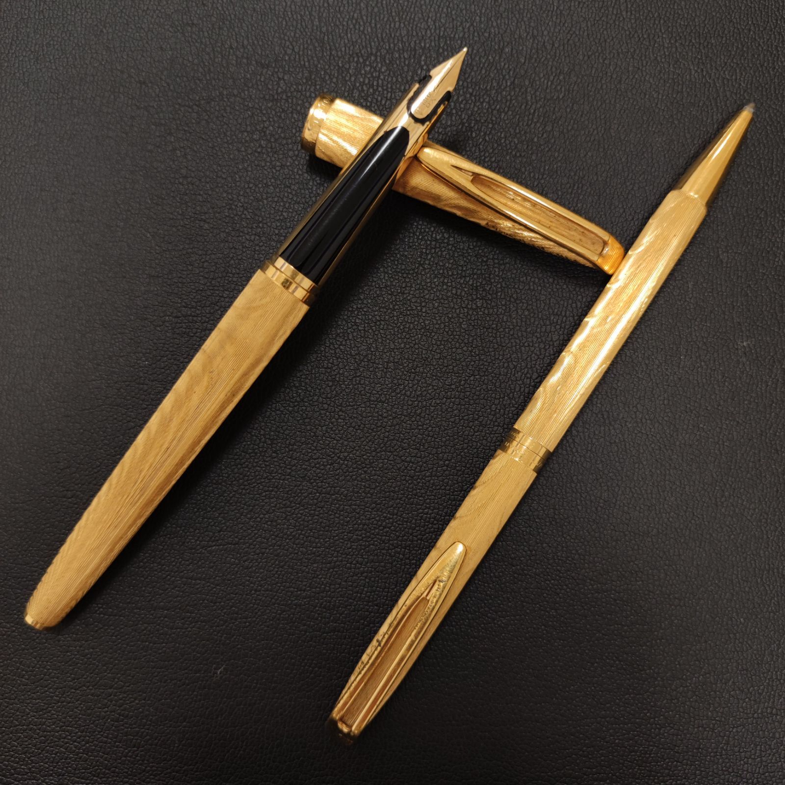 WATERMAN ペン先18K 万年筆 ＆ ツイストボールペン ゴールドカラー