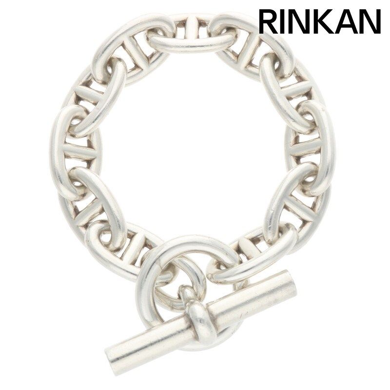 エルメス Chaine d Ancre TGM シェーヌダンクルTGMシルバーブレスレット メンズ 11LINK