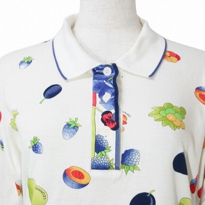 【美品】 ＬＥＯＮＡＲＤ　ＳＰＯＲＴ フルーツ柄 長袖Tシャツサイズ44 美品】 LEONARD SPORT フルーツ柄 長袖Tシャツ