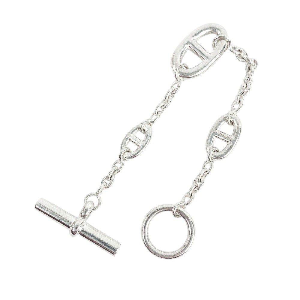 ■美品■　エルメス ファランドール ブレスレット シルバー SV925 #SH 箱 【259104】◇ □美品□ エルメス ファランドール ブレスレット シルバー SV925 #SH