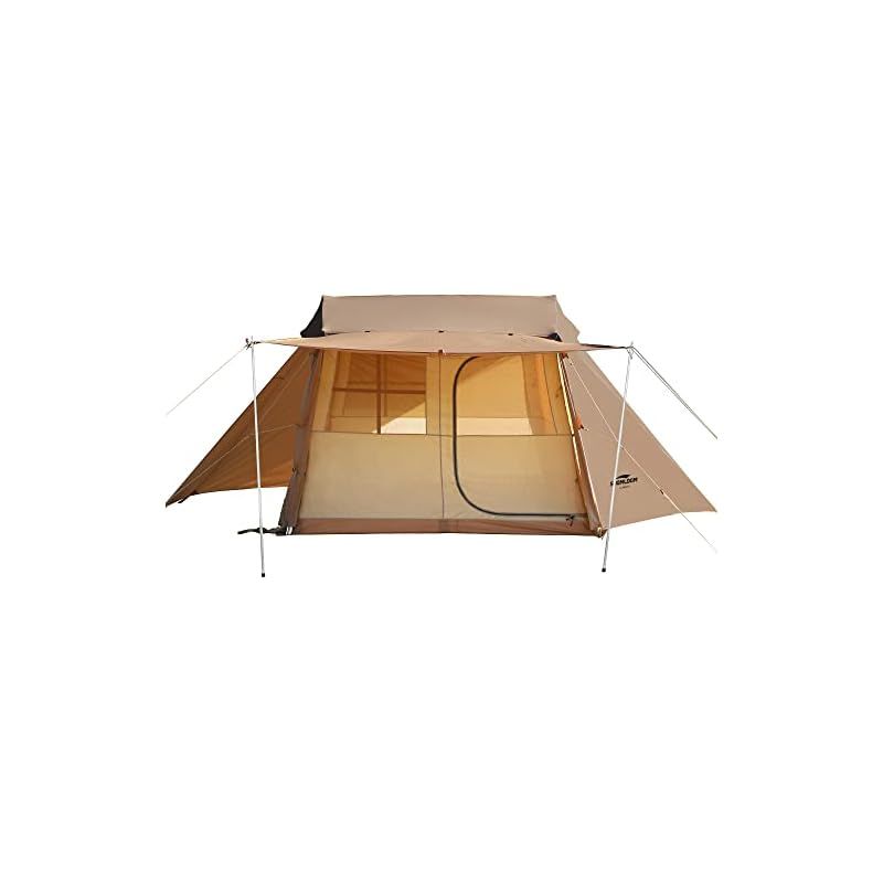 Soomloom 3-4人用テントTiny-Town タープスペース|インナー付き 日除け 快適さ 防風|防雨|UVカット|通気 家庭|カップルキャンプ|アウトドア 0
