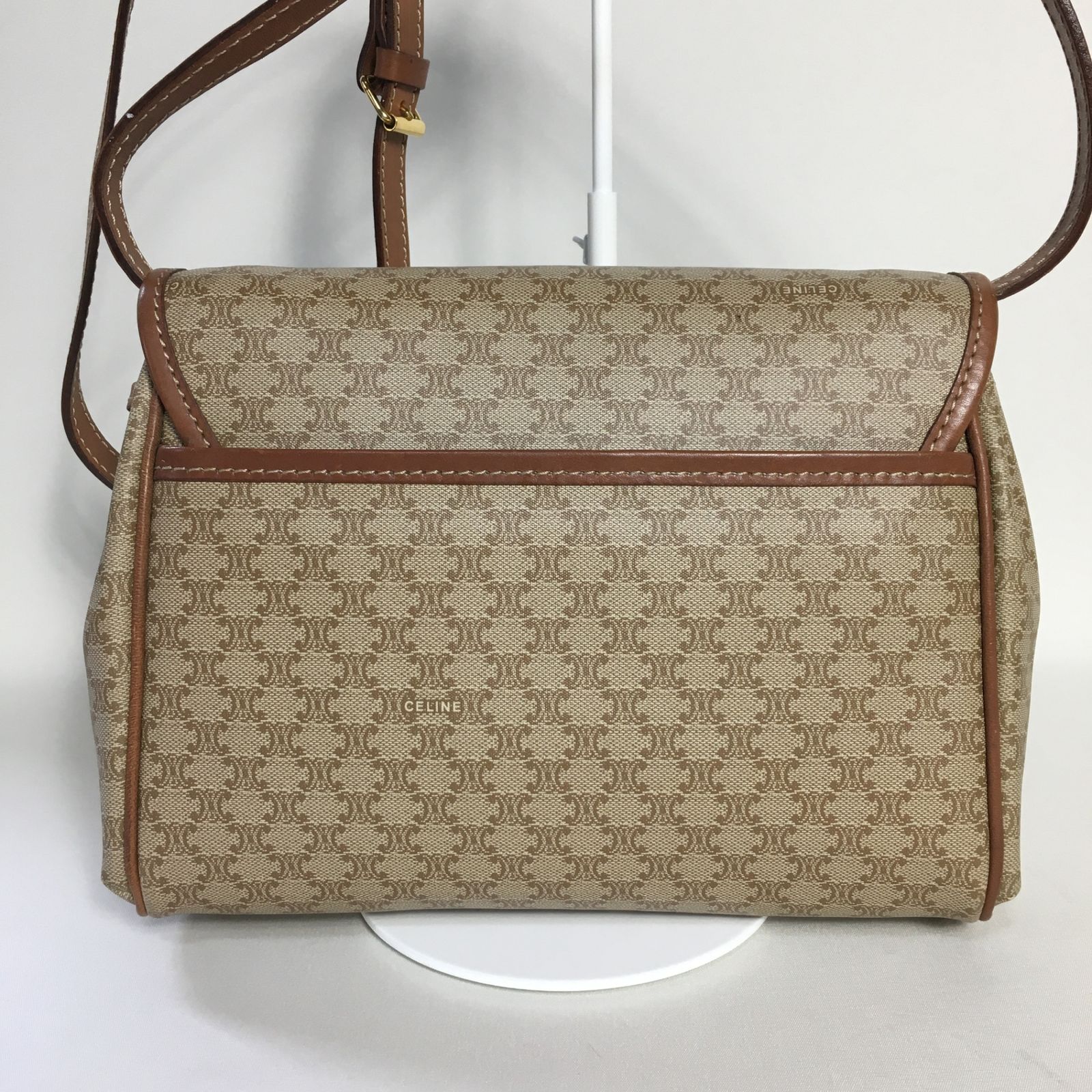 2503-70｜美品｜セリーヌ ショルダーバッグ ブラウン マカダム トリオンフ 2503-70｜美品｜セリーヌ ショルダーバッグ ブラウン マカダム