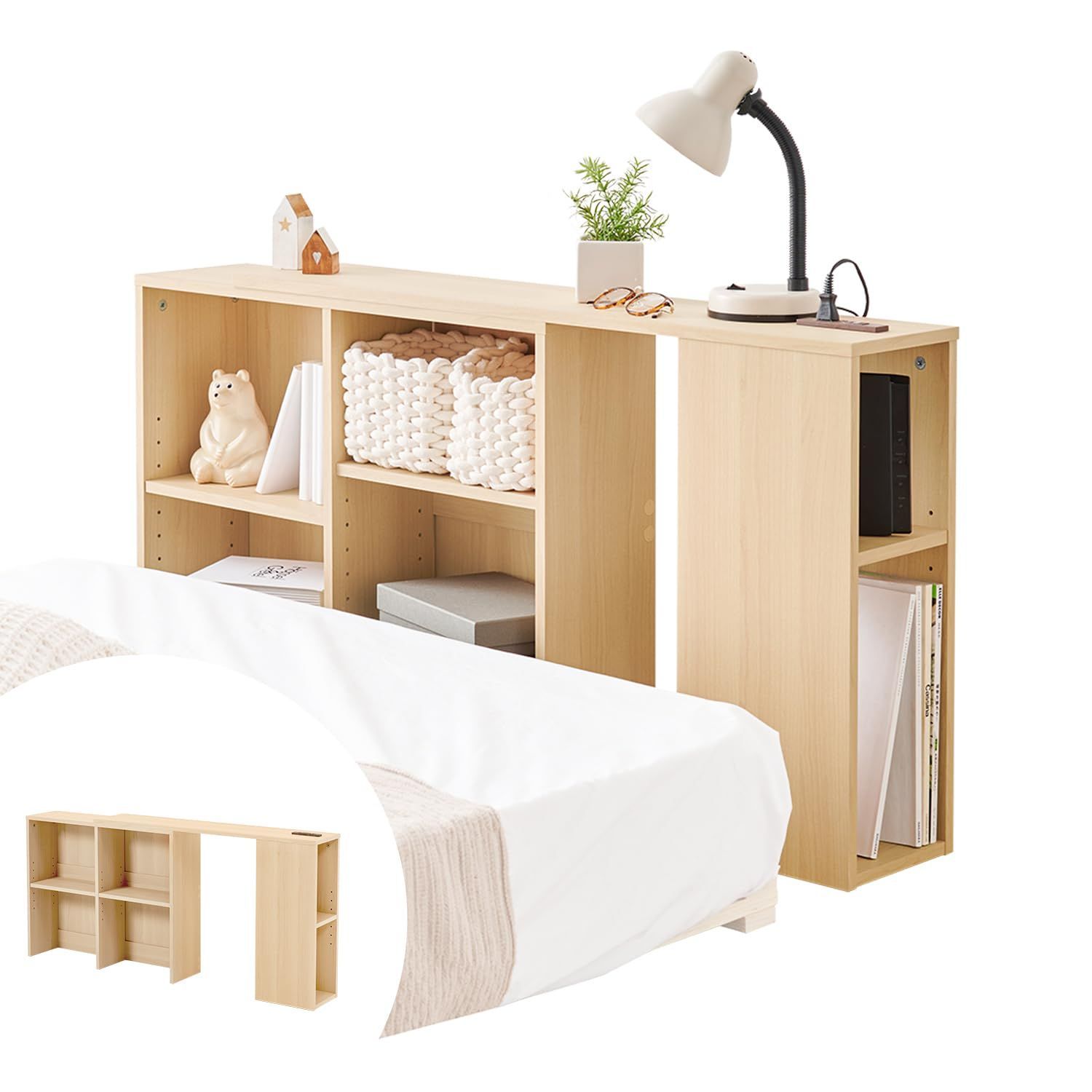 山善 ヘッドボード ベッドサイド ウォルナット AHAR-1590E(WL) 商品