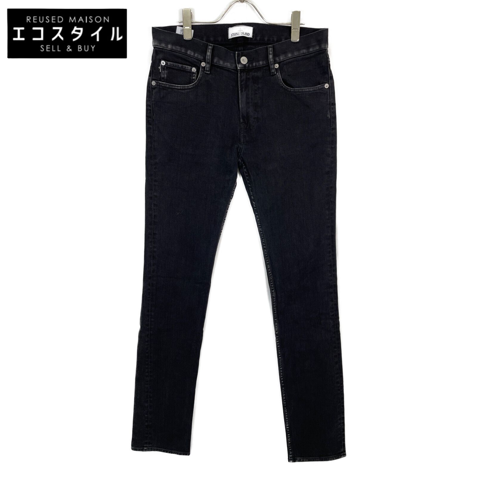 STONE ISLAND ストーンアイランド ﾌﾞﾗｯｸ Stone Wash Skinny Fit Jeans 30