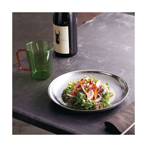 ヤマコー 用美 業務用 ステンレス槌目 二層サービングプレート yamaco 38161