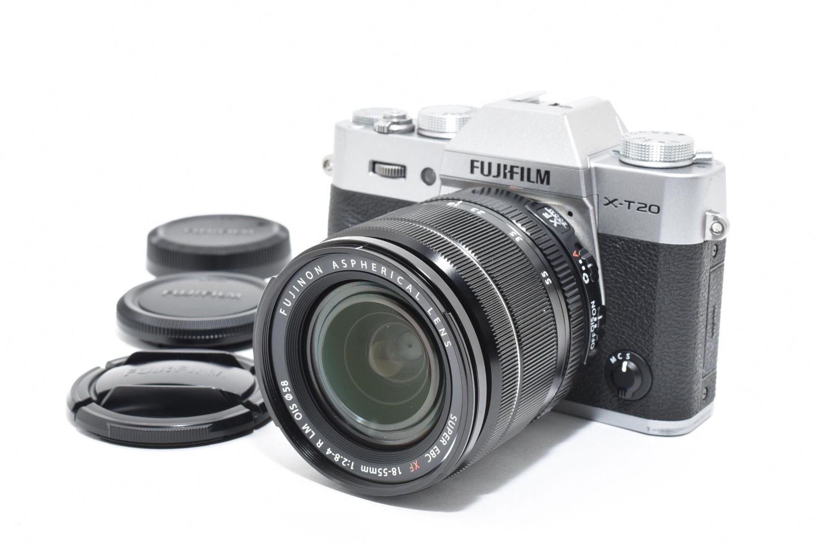 レンズ光学 上 フジフイルム FUJIFILM X-T20 レンズキット シルバー ショット数1回 完動品 001P901A510074
