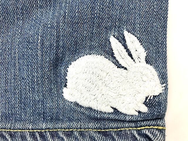 タグ付き muchacha ムチャチャ ウサギ デニム 刺繍 サイズ1（158