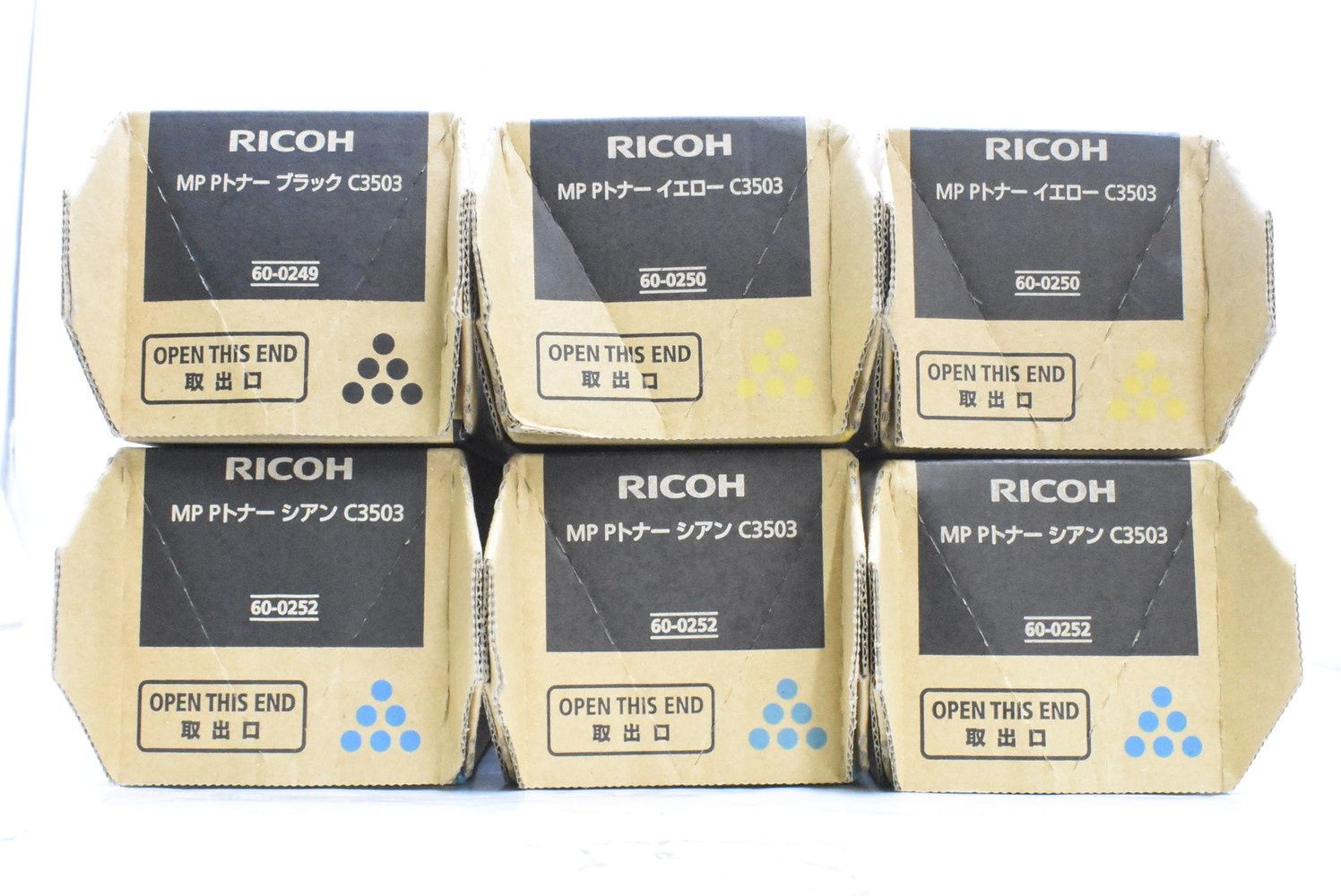 ♥ RICOH 純正 トナー C3503 3色6本 シアン イエロー ブラック リコー ITLGX0NNNYW8-D-N075-byebye