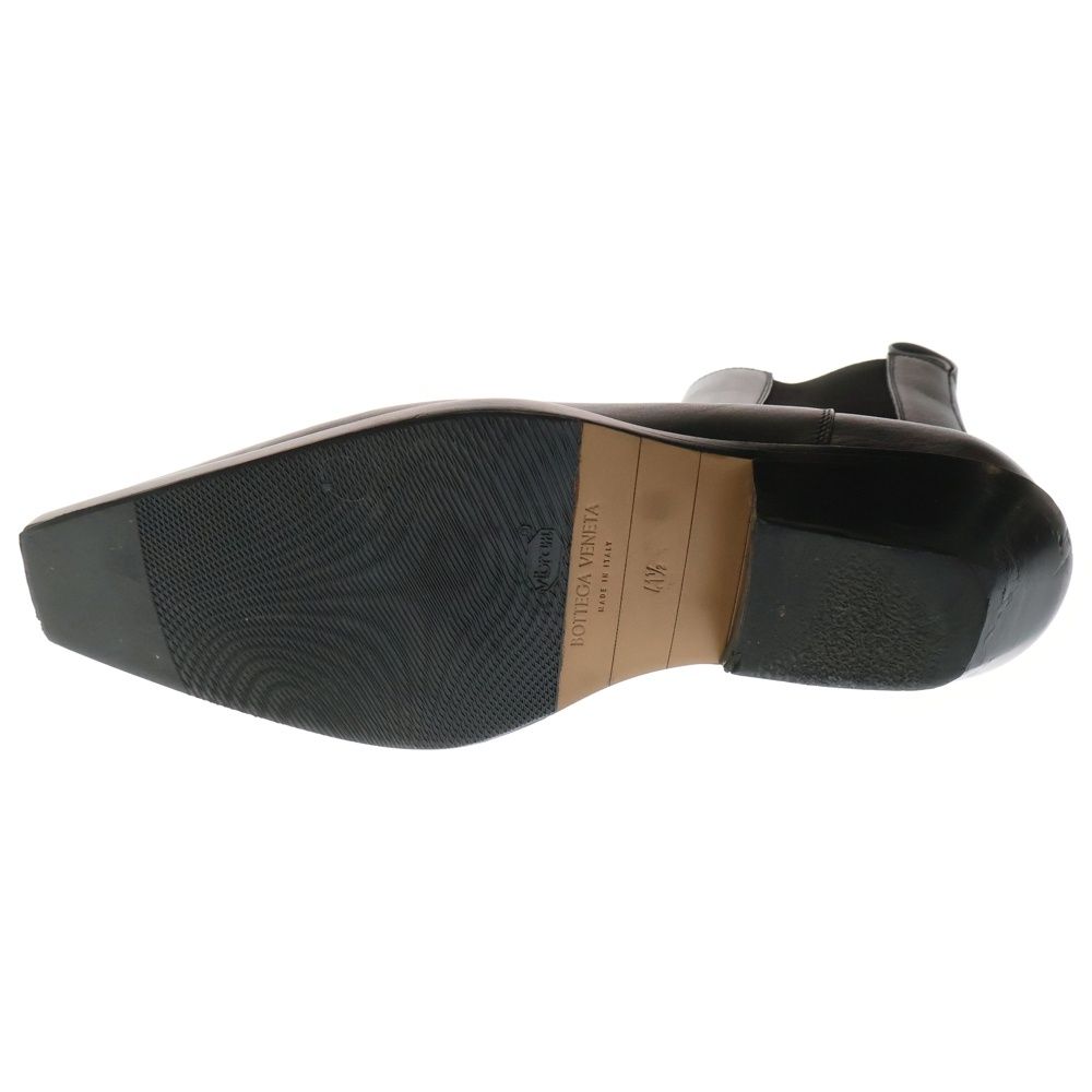 BOTTEGA VENETA ボッテガヴェネタ スクエアトゥ レザー サイドゴア ブーツ ブラック