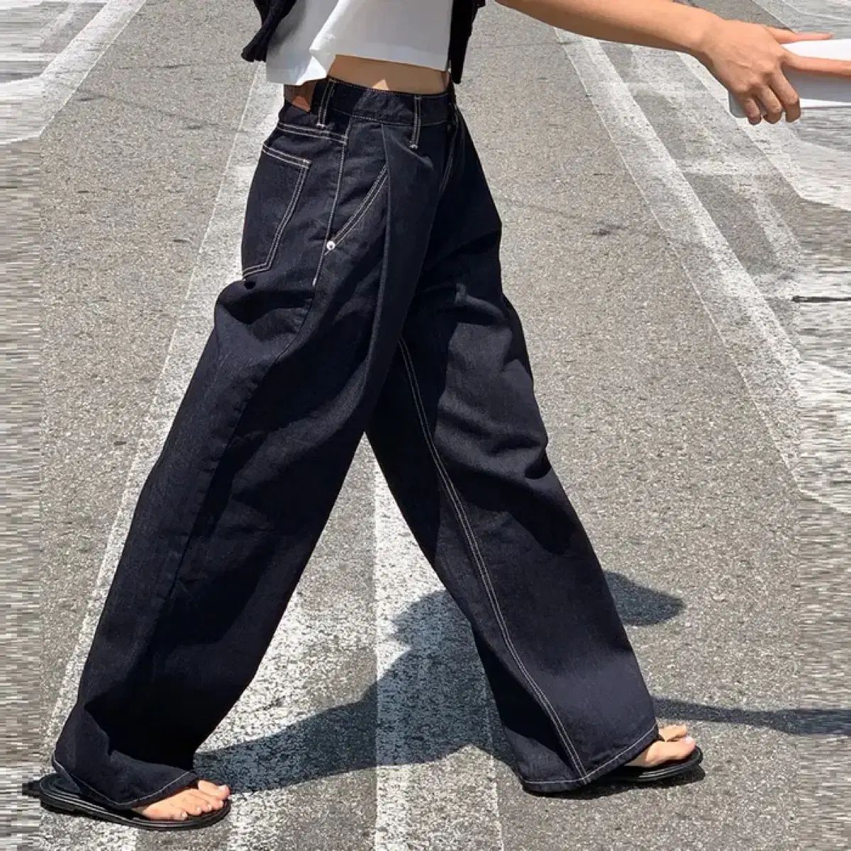 コード化されています Nonfade pintuck denim raw den