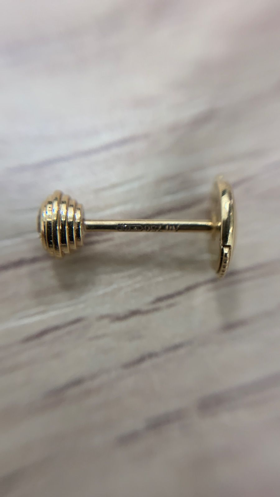 げ カルティエ ダムールピアス 片耳のみ ゴールド K18