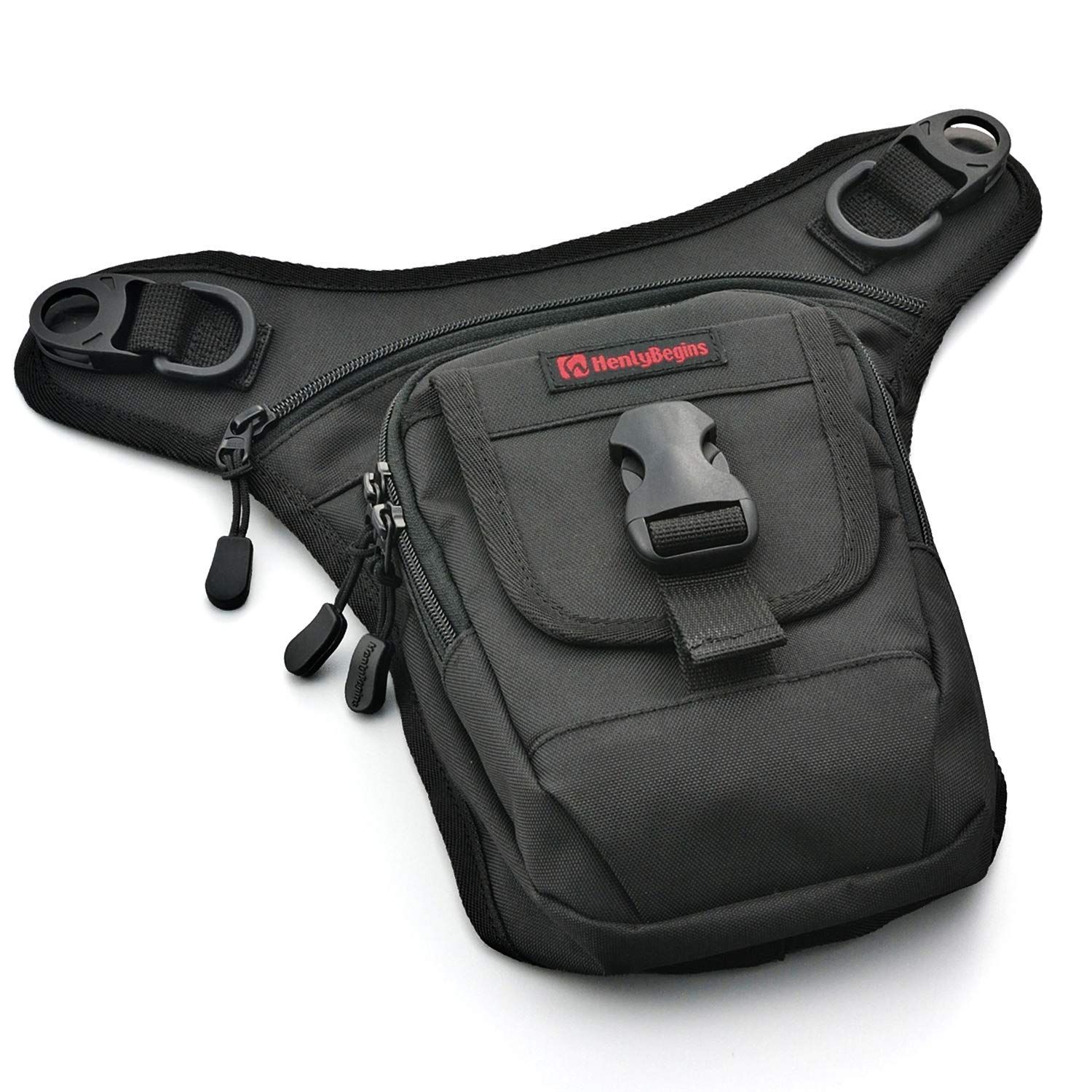 【数量限定】長財布収納可 3室構造 ポリエステル ホルスターバッグ2 1L レッグバッグ DH-740 バイク用 ブラック デイトナ Begins) 96490 ヘンリービギンズ(Henly