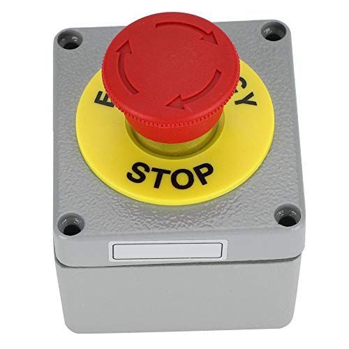 ViaGasaFamido 赤い記号緊急停止押しボタンスイッチIP66防水