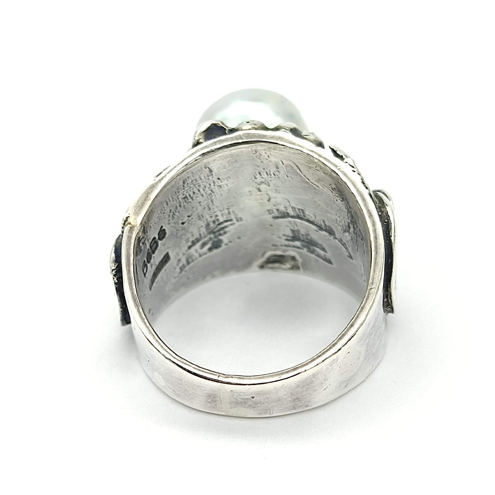 美品】BeBe工房 パールデザインリング SILVER シルバー925 14号 本真珠 