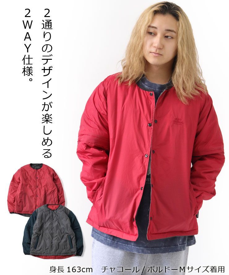 ジムマスター リバーシブル マウンテンキルトノー ジャケット オリーブ オリーブ m l xl G633743 メンズ レディース 秋冬 アウター 半袖 長袖対応