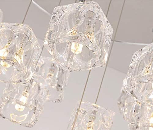 新着商品 ペンダントライト ガラスキューブ ガラスライト 北欧風 デザイナーズ ペンダント照明 SAITODOU キッチン バーカウンター カフェ風 ダイニング用 ダクトレール クリア 7ＣＭ