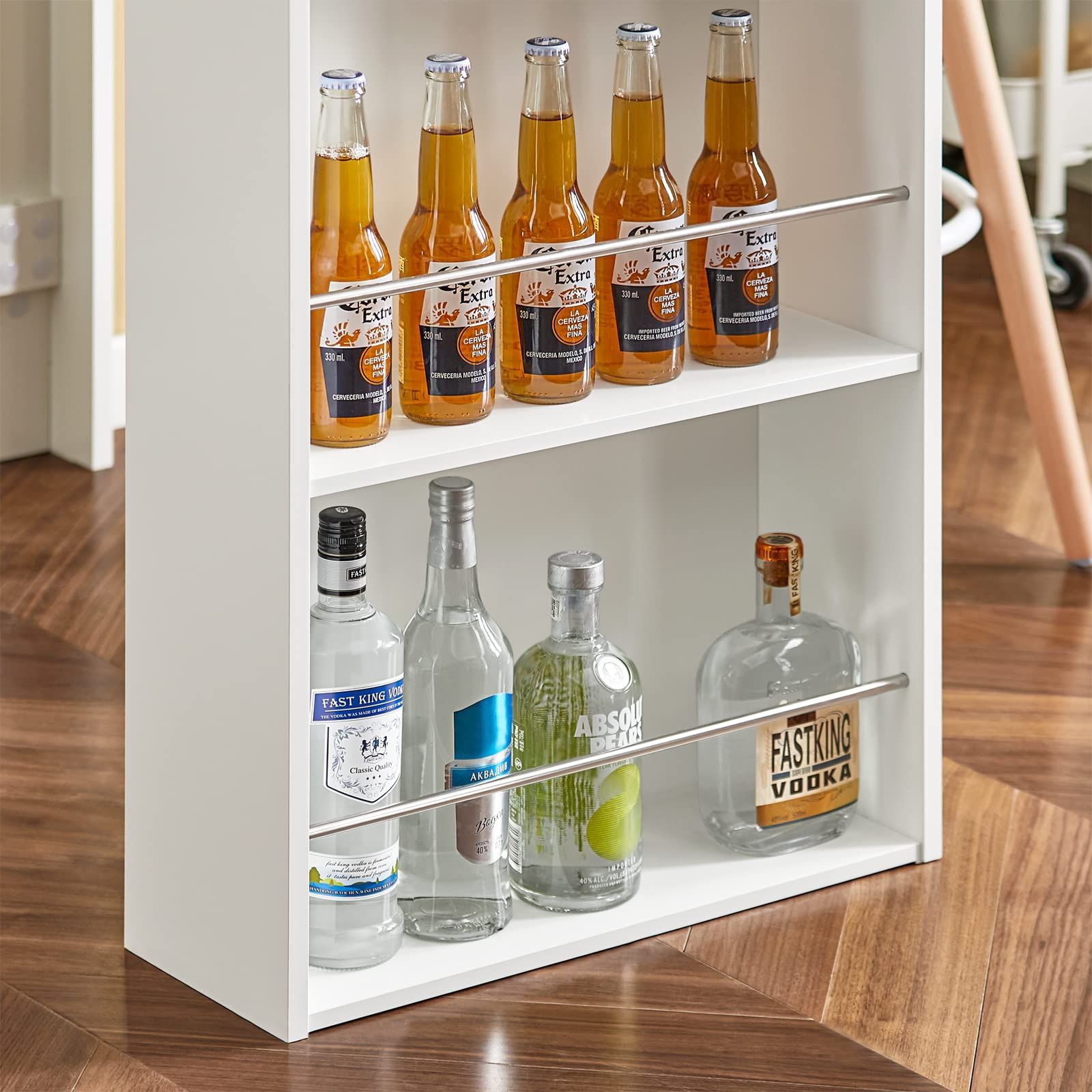 収納ラック付き 幅112×奥行き57×高さ106cm バーテーブル キッチンカウンター カウンターテーブル ダイニングテーブル バーカウンター ハイテーブル SoBuy キッチン収納 FWT17-W ホワイト WWW_KANDAIZUMI_COM