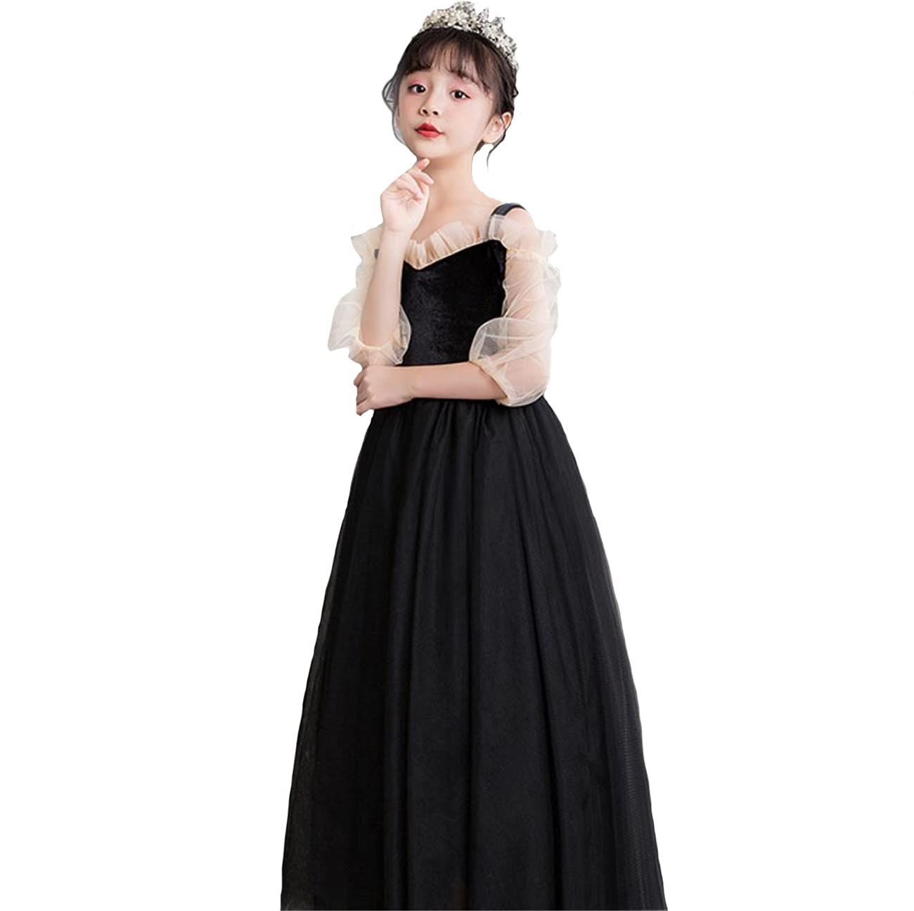 新着商品 VIISEN 女の子 子供 ドレス ピアノ発表会 ロングドレス キッズ 子ども ドレス フォーマル ワンピース 肩あき ジュニア ドレス 上品 エレガント お姫様 結婚式 演奏会 110-170CM
