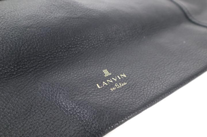 LANVIN ランバン ハンドバッグ ミニバッグ レザー リバーシブル 黒 - メルカリ