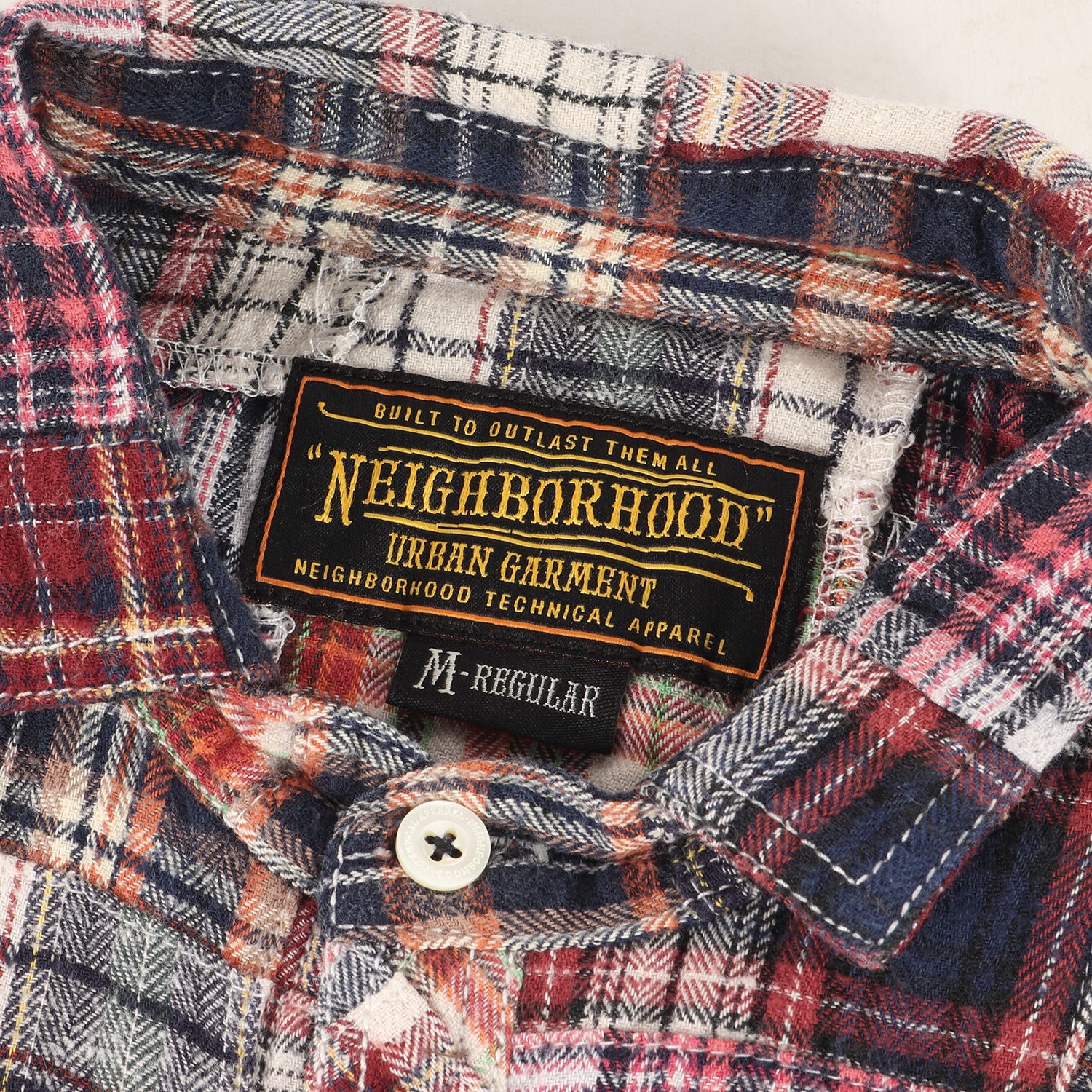 NEIGHBORHOOD ネイバーフッド シャツ サイズ:M パッチワーク チェック 