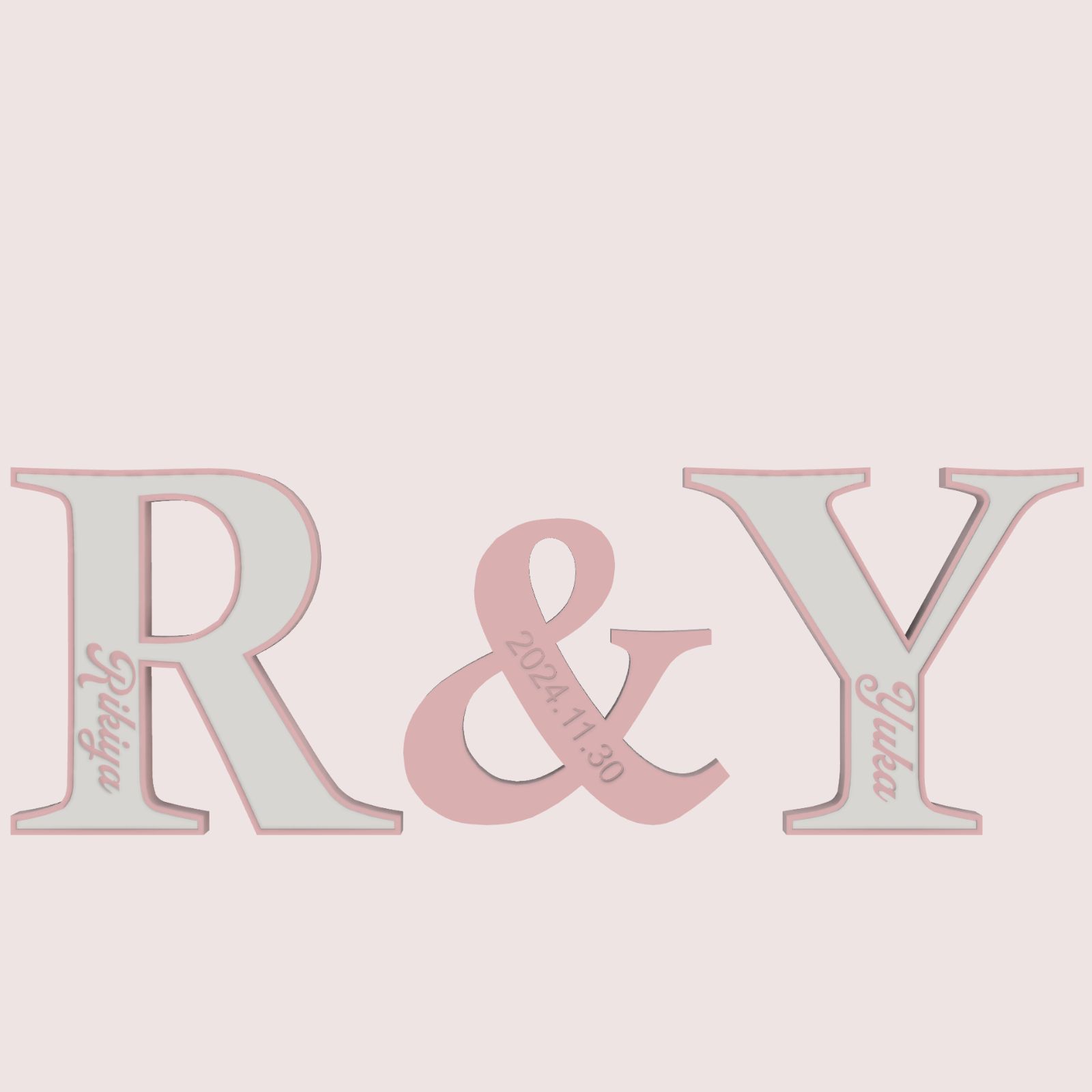 いちごみるく様 確認用】イニシャルオブジェ - メルカリ 