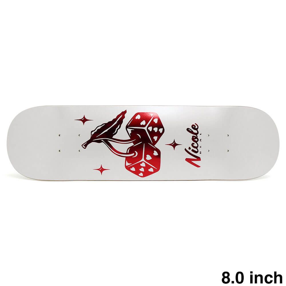REAL DECK リアル デッキ NICOLE HAUSE HIGH ROLLER 8.0 TWIN NOSE スケートボード スケボー