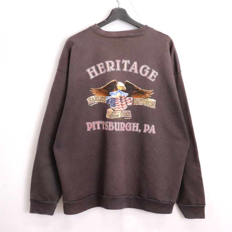 【90s】Harley-Davidson USA製 スウェット トレーナー 古着 90s- HARLEY DAVIDSON 豪華 4面 ブルー サンダー