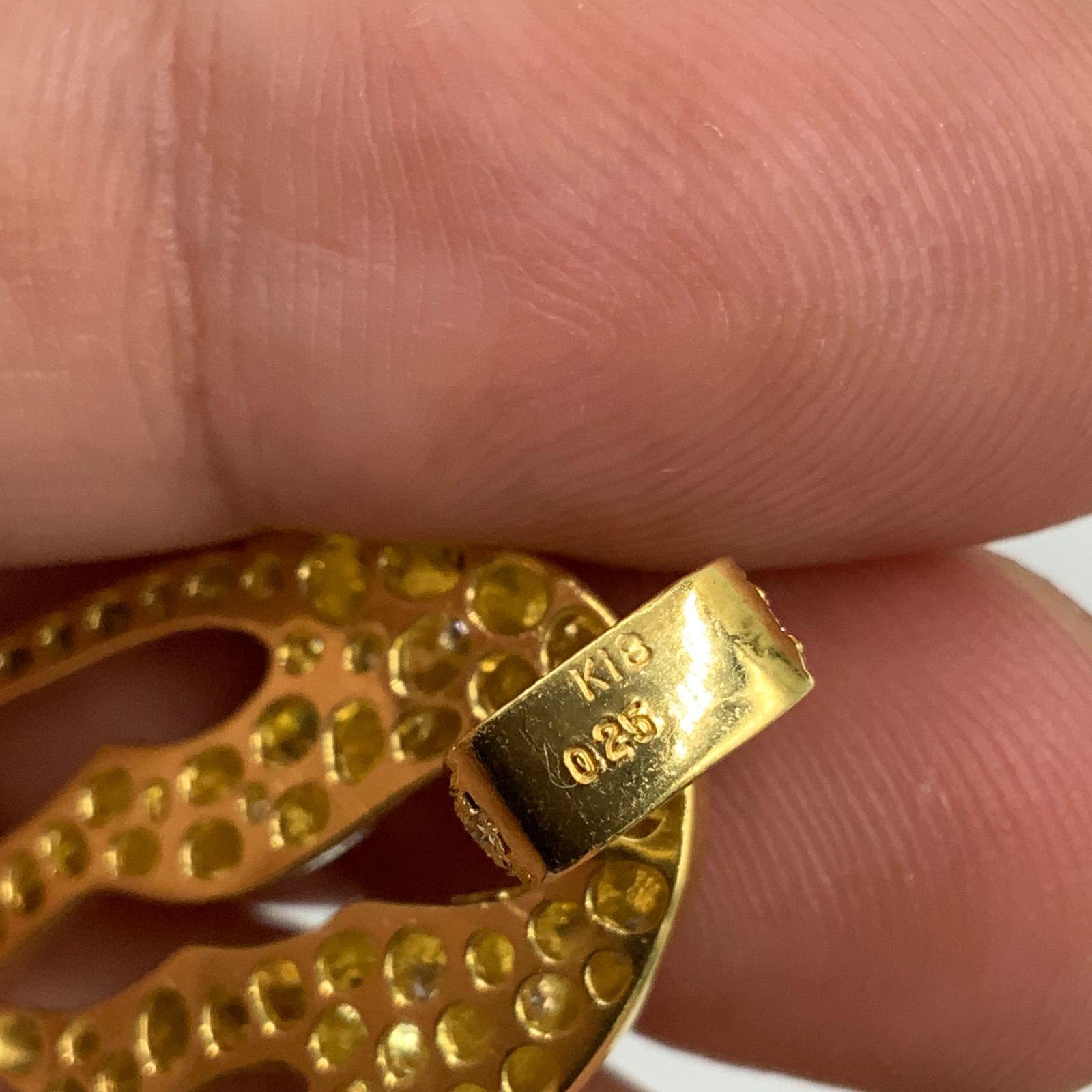K18 18金 パンサー ペンダントトップ ダイヤモンドペンダント