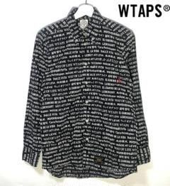 即完 WTAPS ダブルタップス 16SS TEXTILE 総柄 文字 シャツ