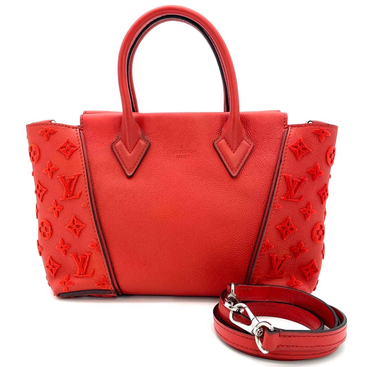 ルイヴィトン LOUIS VUITTON ヴェルール トートバッグ 赤 2way レザー レッド M94640 ハンドバッグ 7-3-462