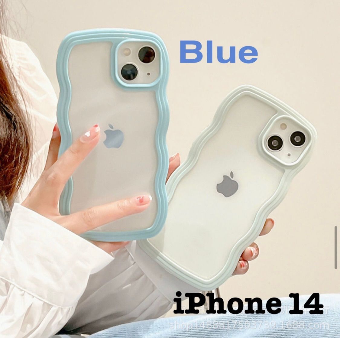 新品うねうねiPhoneケース 韓国 最新トレンド iPhone14 ブルー - メルカリ