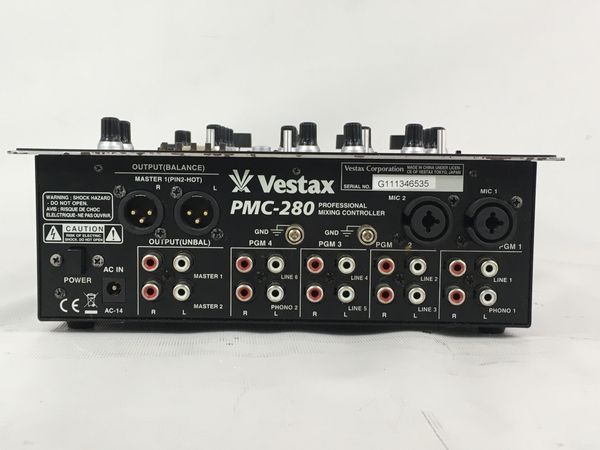 【美品】 DJ ミキサー Vestax PMC-280 VESTAX PMC-280 DJ ミキサー オーディオ 音響 べスタックス 中古