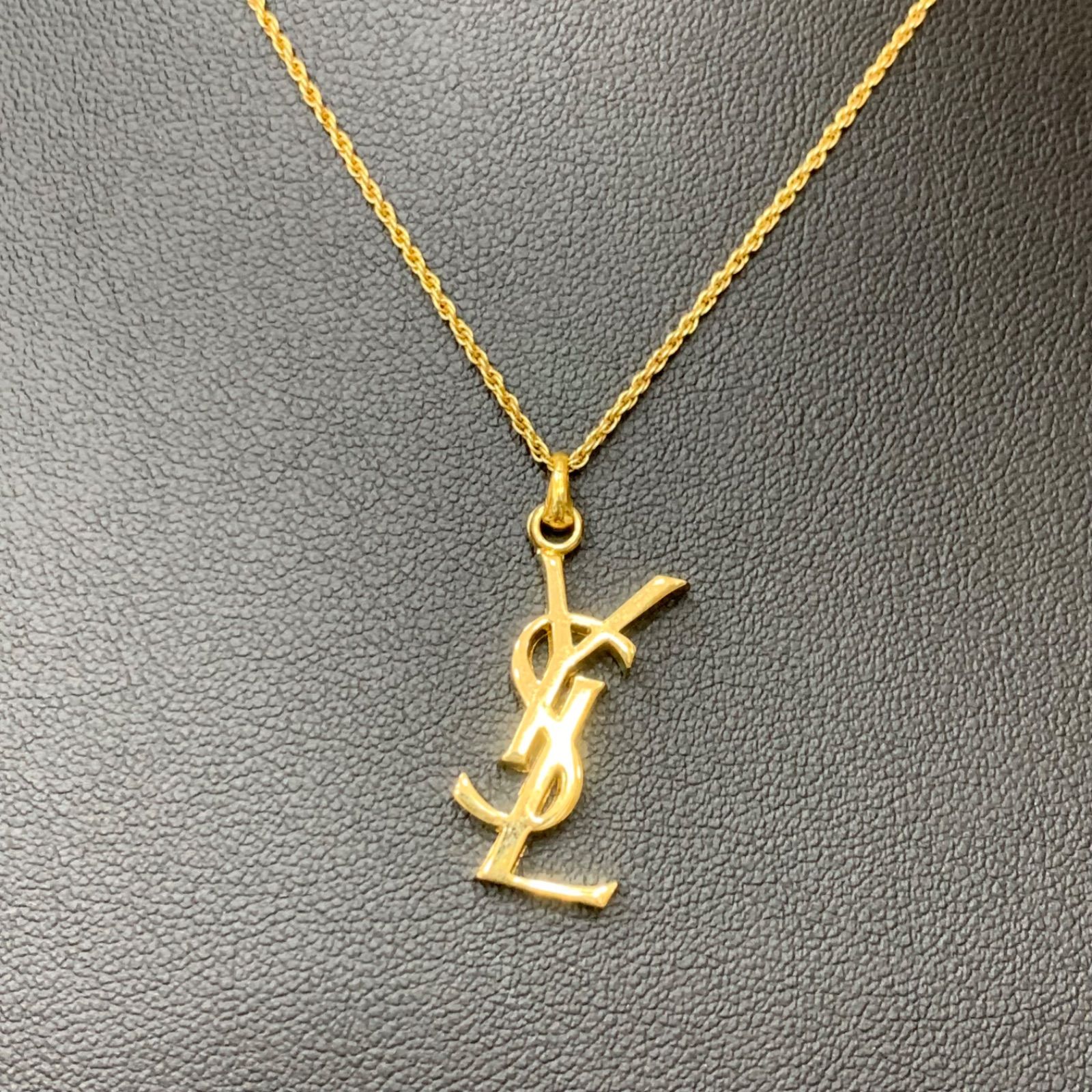 YSL イヴ・サンローラン ロゴ チェーン ネックレス ヴィンテージ