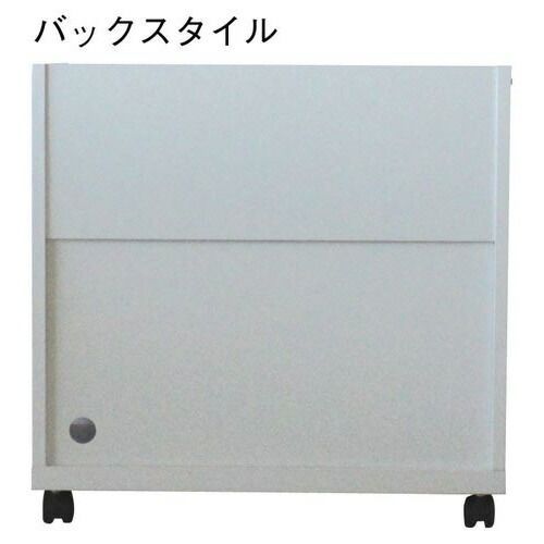 木製デスク下ワゴン