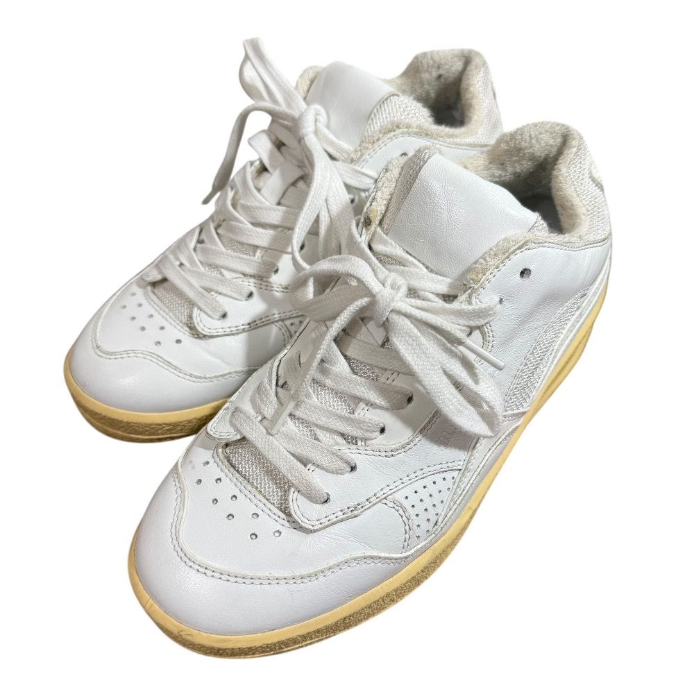 JIL SANDER ジルサンダー BASKET LO 裏地パイル レザー スニーカー 37 24cm相当 ホワイト レディース 古着