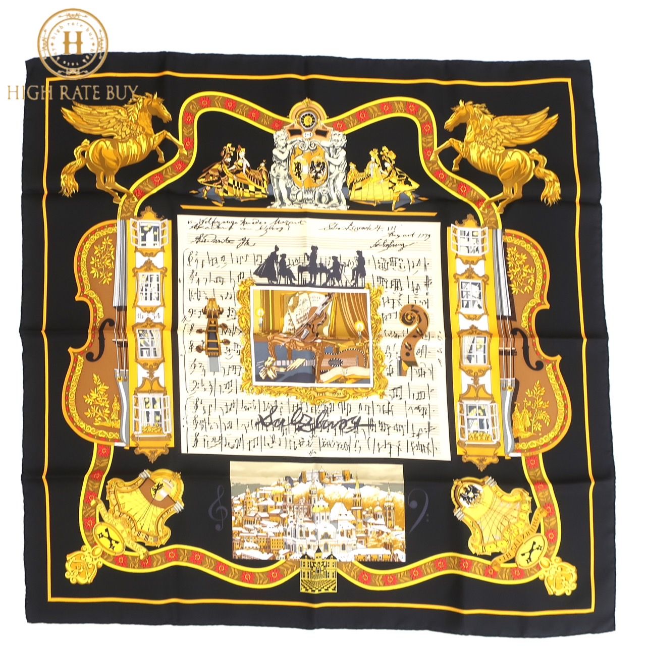 未使用品】HERMES エルメス カレ90 IN SALZBURG ザルツブルグにて