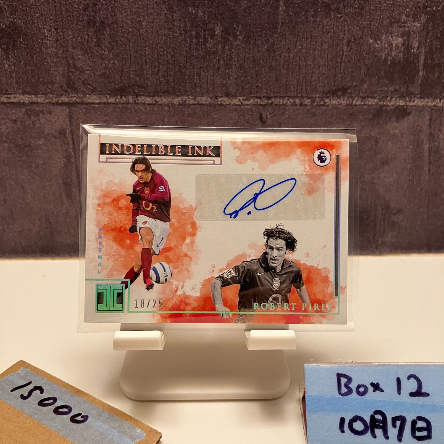 2019-20 Panini Robert Pires 18|25 直筆サインカード Arsenal Indelible Ink カード