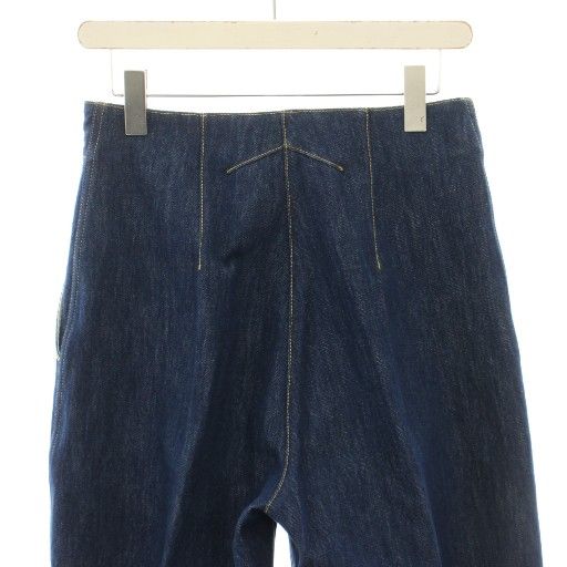 【限定タイムセール】 パトゥ PATOU アイコニックデニムパンツ ジーンズ ジップフライ ワイド 36 インディゴ 21AA4-TR003-08 |YT