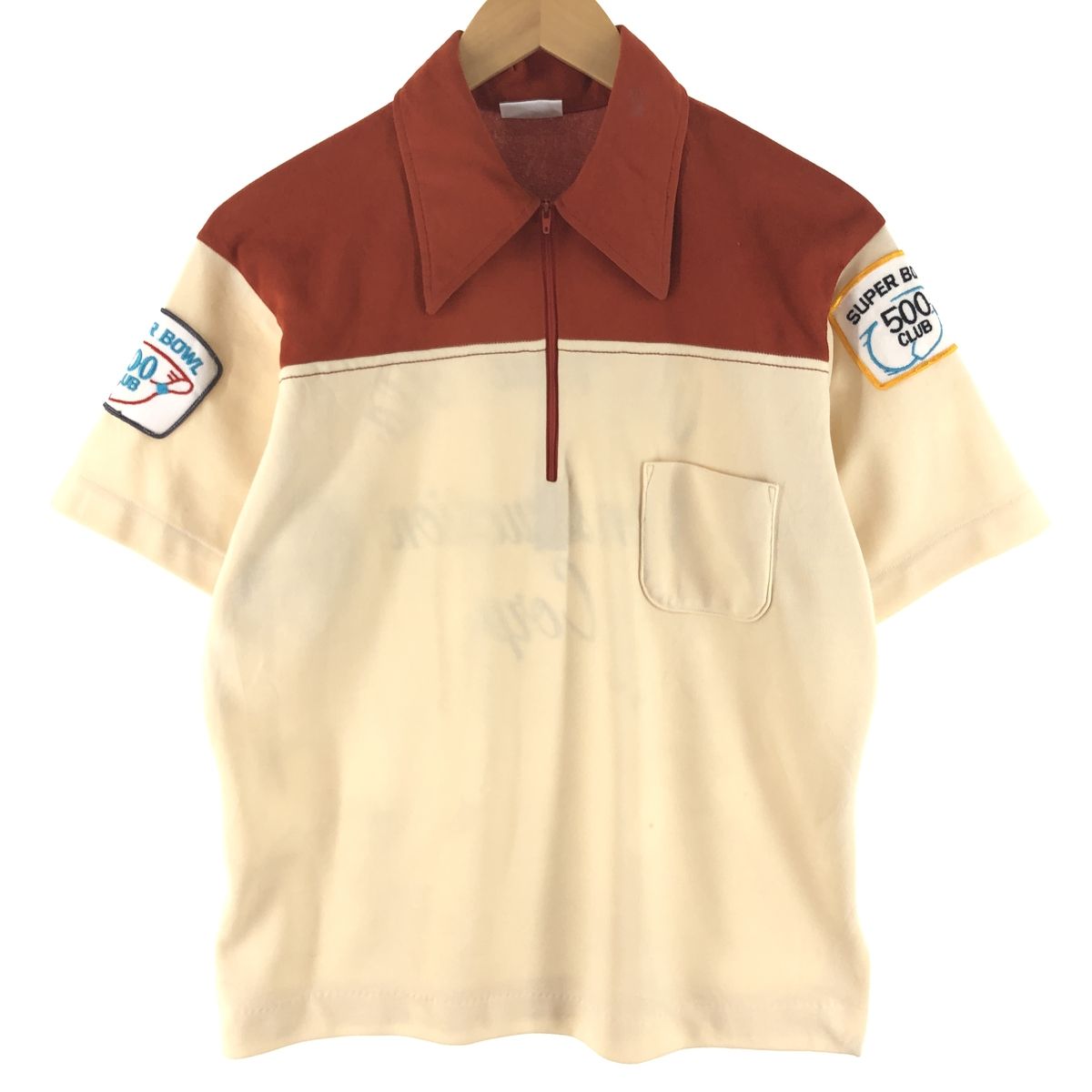 古着 70年代 キングルイ King Louie ハーフジップ バックプリント