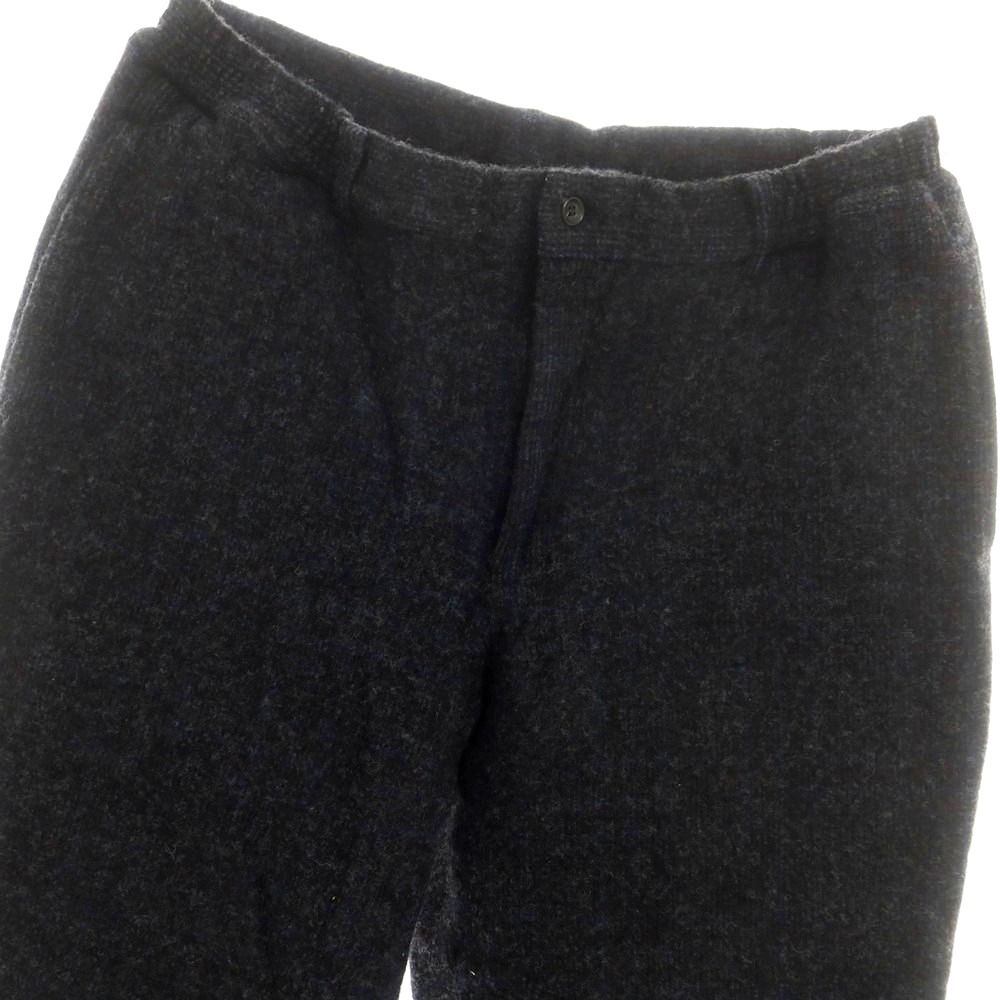 コムデギャルソン オムドゥ COMME des GARCONS HOMME DEUX ウール テーパード カジュアルスラックスパンツ ダークグレー サイズL メンズ