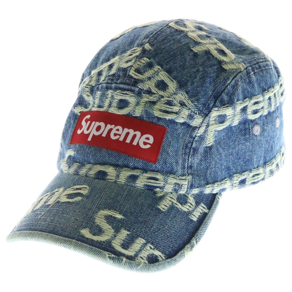 Supreme デニム刺繍 キャンプキャップ Supreme Lasered Denim Camp Cap (FW24) - $58
