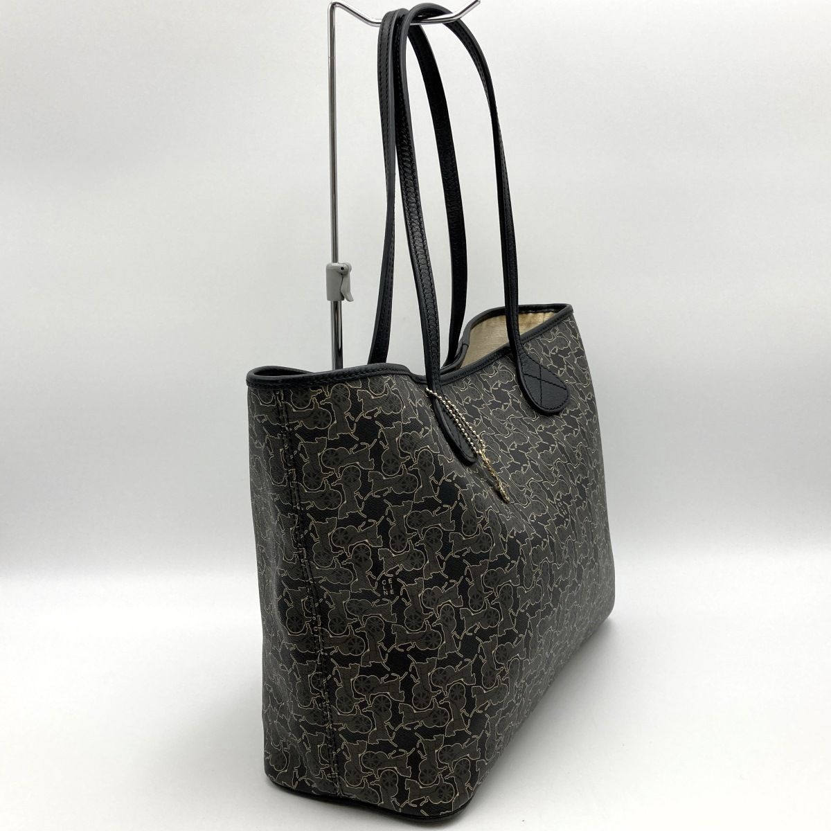 CELINE セリーヌ 2way トートバッグ サルキー 縦型 斜めがけ 黒