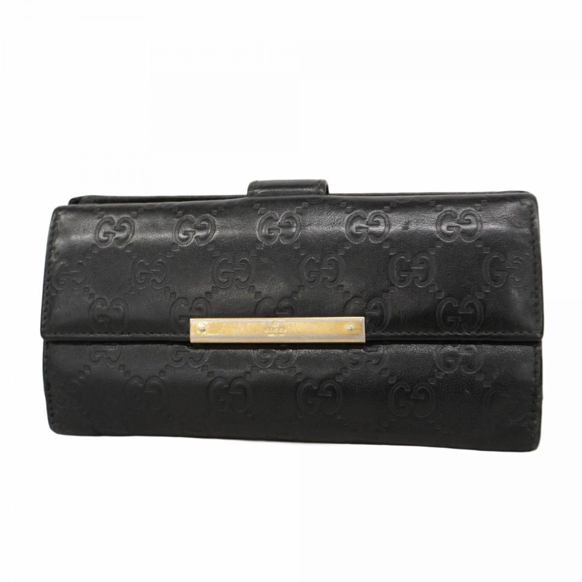 GUCCI ブラック レザー長財布　未使用品 GUCCI レザー長財布 ブラック 長財布