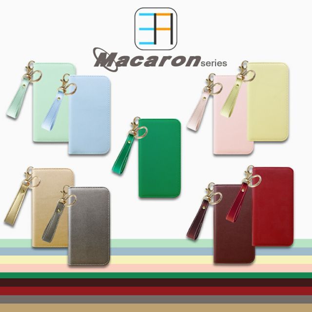 DIGNO BX3 ケース 手帳型 キーホルダー マカロン風 スマホケース